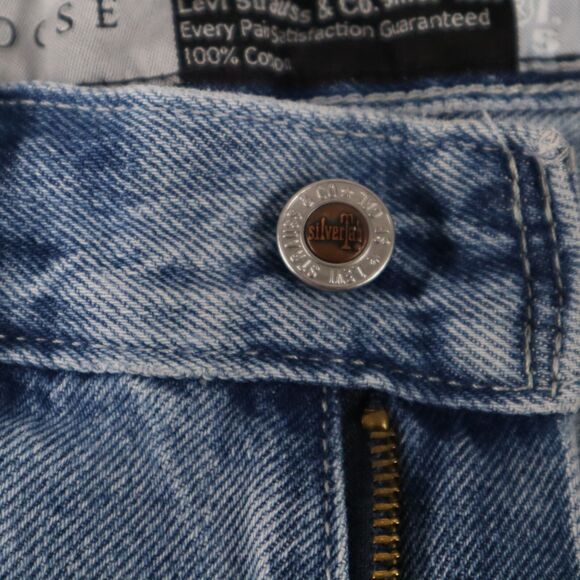 Vintage Levis SilverTab Jeans Men's 31x28 Blue Loose Fit Baggy Denim 90's Y2K - Picture 2 of 12